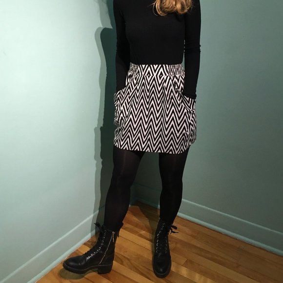 H&M black/white striped skirt - Picture 3 of 4